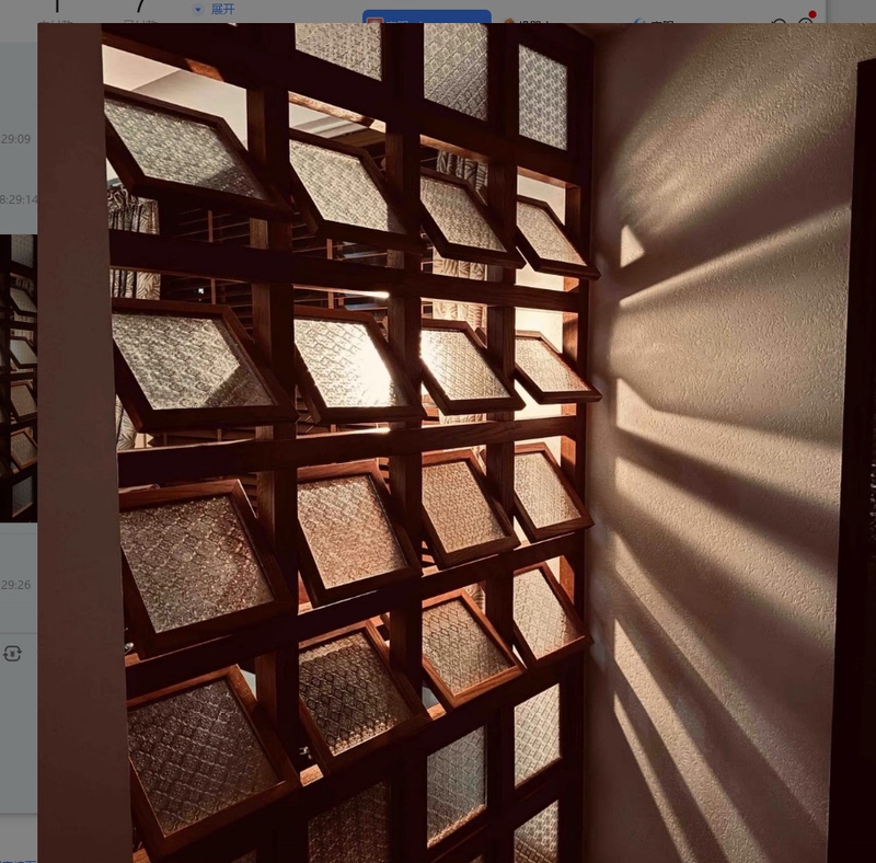 French-Style Glass Entrance Partition with Blinds, Popular on Xiaohongshu, Rotatable Window Screen, Flip-Up Window, Lattice Window