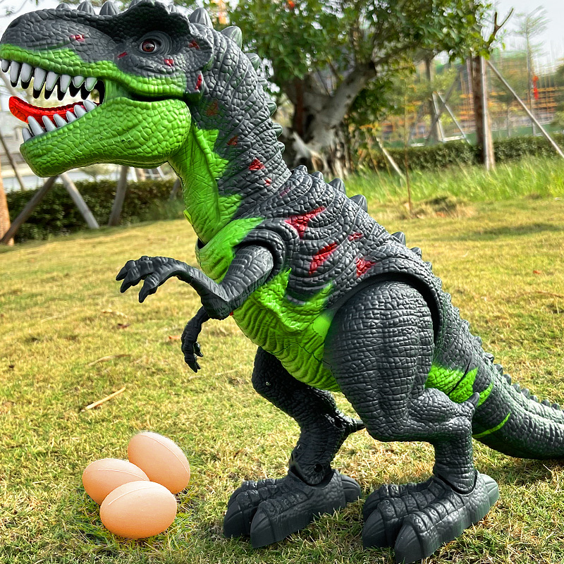 Large dinosaur toy electric egg simulation animal mechanical T-rex oversized model can walk children boy