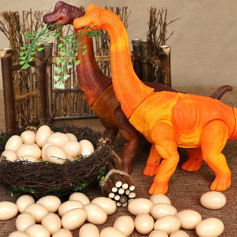 Large electric dinosaur can lay egg projection brachiosaurus walking dinosaur egg model puzzle boy children's toy
