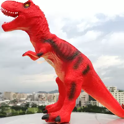 Simulation soft glue large dinosaur toy electric Tyrannosaurus Rex animal model super large set plastic Children 61 boys