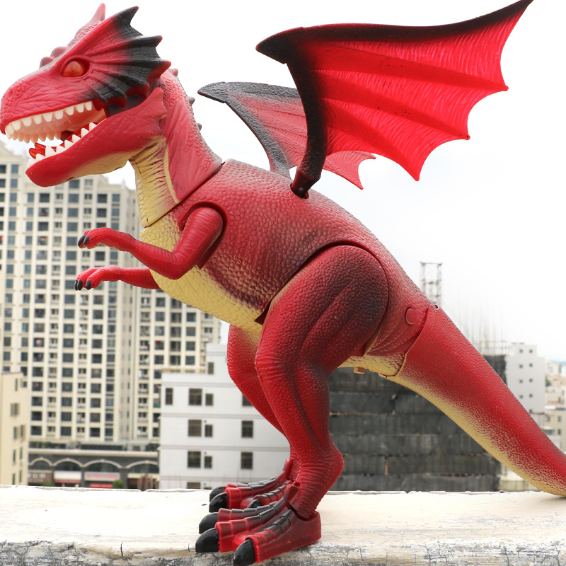 Child Dinosaur Model Simulation Remote Control Animals Sound And Light Walking Intelligent Learning Machine Toy Boy