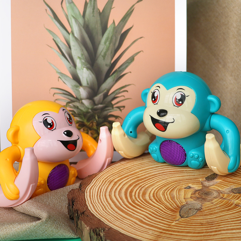 Baby toy electric dump monkey Sound light music tumbling banana little monkey will somersault toddler toy boy