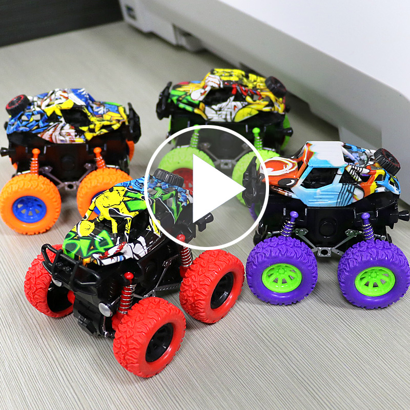 Inertia Four-drive off-road car Children boy model car anti-fall toy car 2-3-4-5-year-old baby small car