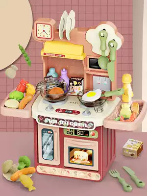 Children play house wine kitchen toy set Baby little girl cooking pot Boy girl cooking simulation kitchenware full