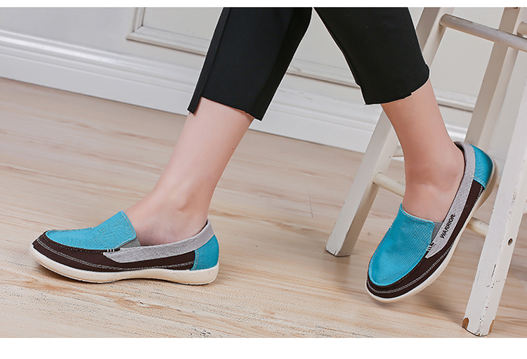 Kéo lại mùa xuân và mùa hè Giày vải mới mùa hè nữ đi thuyền thấp để giúp giày vải Giày nữ giày nông miệng mẹ WZ-17 - Plimsolls jordan trắng xám