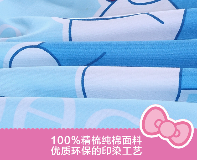 Bộ phim hoạt hình bông đơn mảnh đôi tùy chỉnh trẻ em học sinh chăn bông jingle mèo máy mèo Doraemon - Khăn trải giường drap giường hàn quốc