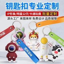 PVC Key Button Solid Paparazzi Custom Enterprise Mascot 3D Cartoon Creative Person Occasional Tide Play Hand Pendant