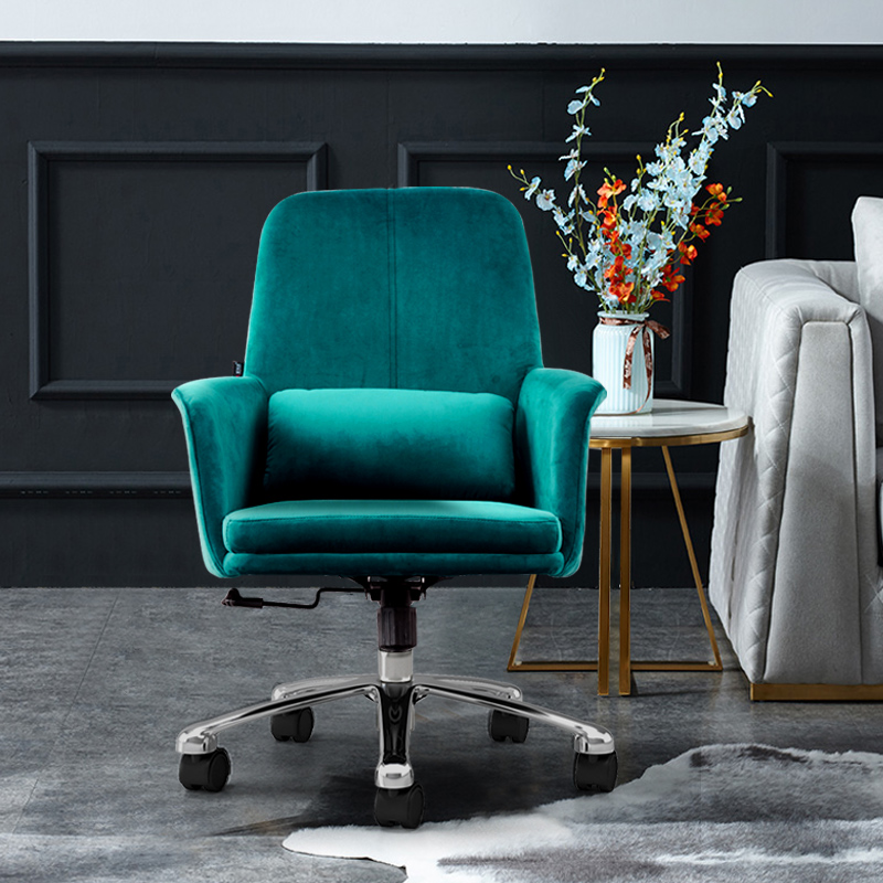 Light Extravagant Computer Chair Single Sofa Chair Nordic Fabric Red Casual Chair Bedroom Book Room Study Chair Swivel Chair Seat