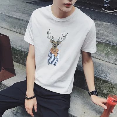 Trẻ ngắn tay T-shirt 20-25-26-27-28-29-30 tuổi của nam giới quần áo mùa hè cha váy 35-40