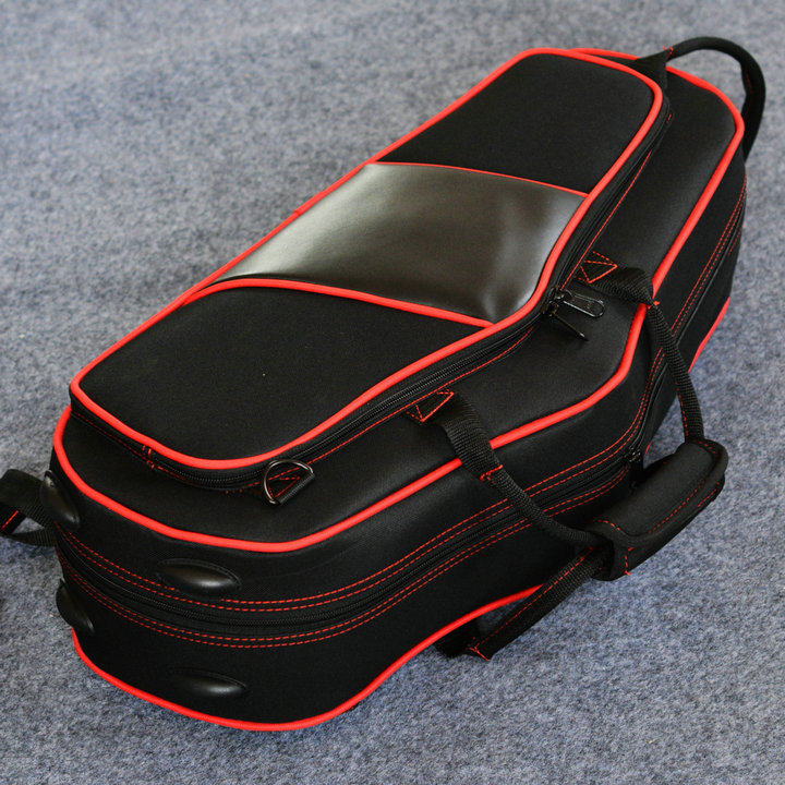 Down E midtone saxophone with suitcase box backpack portable bag box hard bag double shoulder back red side-Taobao