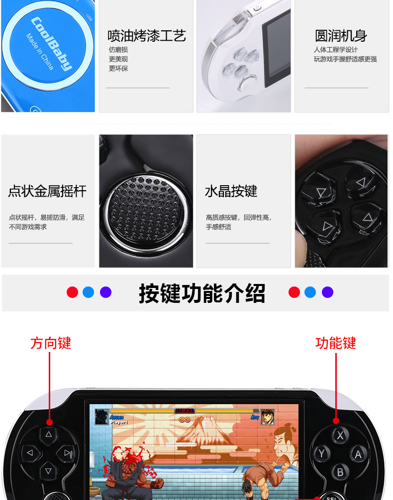Điều khiển trò chơi trẻ em mát mẻ cầm tay PSP hoài cổ trẻ em cầm tay GBA có thể sạc lại FC cổ điển 80 - Bảng điều khiển trò chơi di động máy chơi game cầm tay kết nối tivi