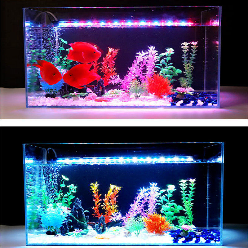 魚缸led三基色水草燈造景照明燈吊燈小型筒燈草缸燈夾燈防水節能