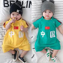 Newborn Baby One-piece Clothes Summer Pure Cotton Short Sleeves Thin 0 to 3 month male and female baby 6 Summer 12 out of service