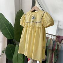 Girls dress 20 summer new Korean version of the net red Western style pure cotton childrens princess dress little girl cute skirt