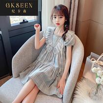 Girls dress summer dress 2022 new foreign style Korean version loose skirt childrens summer princess dress