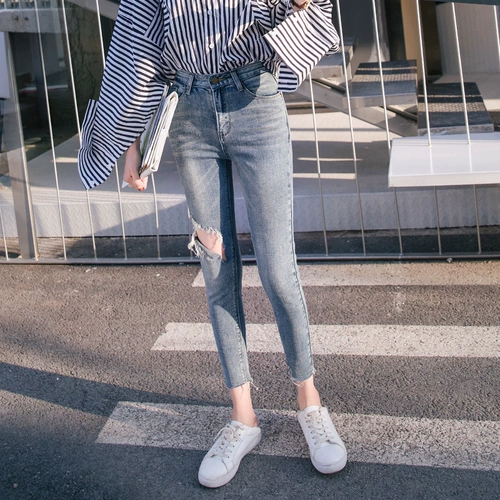 Джинсы, приталенные штаны, 2024 года, высокая талия, в обтяжку