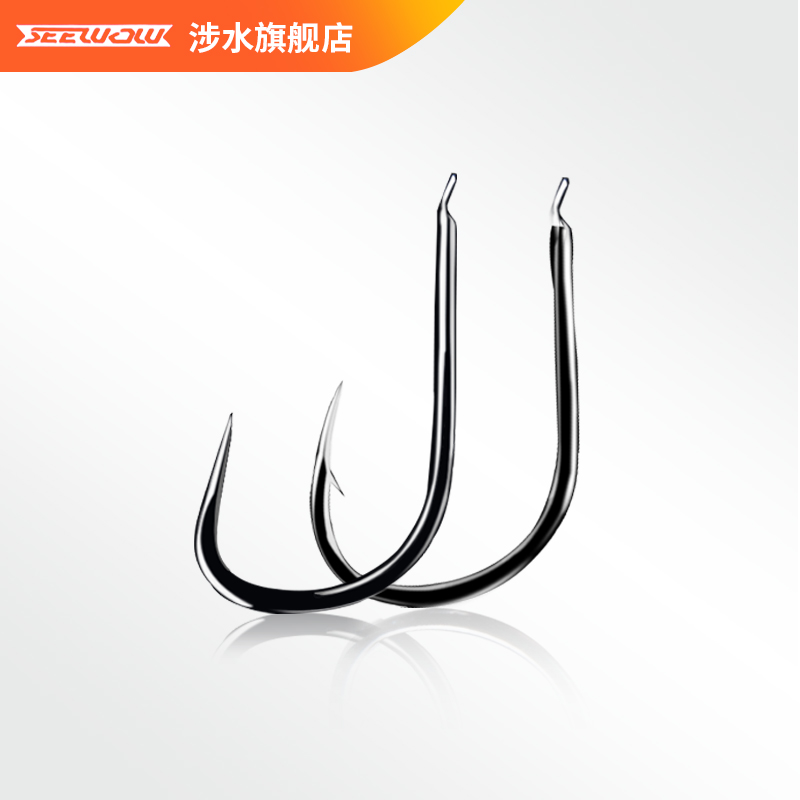 Water-waterfish hook New Kantong-without-piercing fish hook Istnes with spike hook sports black pit carp hook