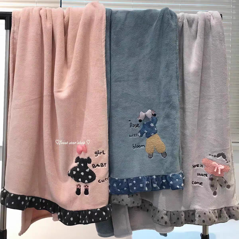 Extra Large and Thick Cute Polka Dot Girl Set Towel Bath Towel Bath Skirt Hair Drying Cap Soft Skin-Friendly Non-Shedding