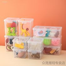 Hygienic storage of teether baby storage box pacifier transparent portable dust-proof teething stick organization portable box