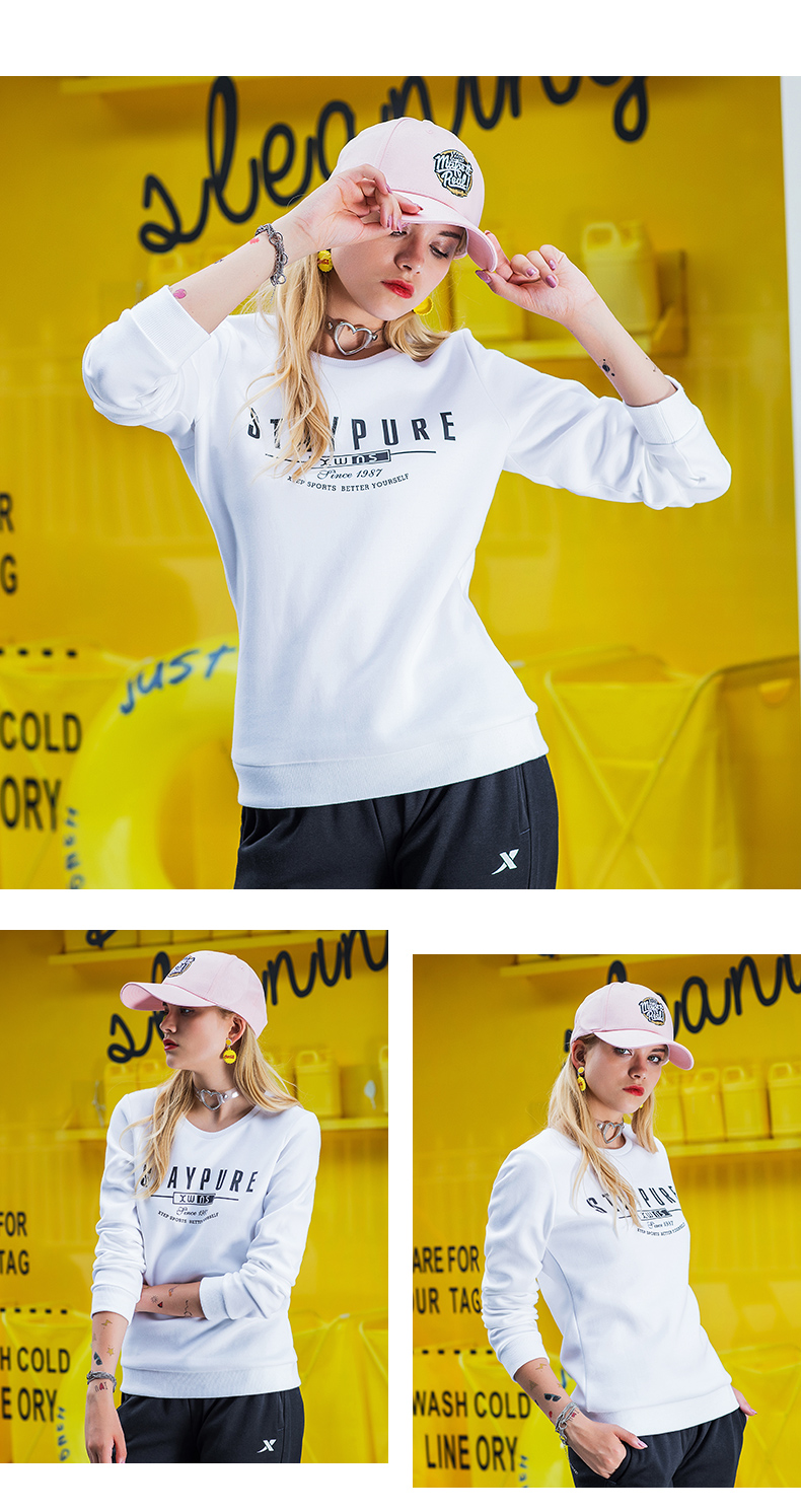 Áo len nữ Xtep áo len 2018 mùa thu mới mẫu thư giản dị thời trang áo len đơn giản áo khoác nữ hoodie