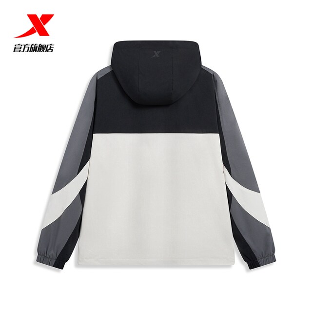 Xtep double layer windbreaker ສໍາ​ລັບ​ຜູ້​ຊາຍ​ແລະ​ຜູ້​ຍິງ 2024 ພາກ​ຮຽນ spring ເສື້ອ​ກັນ​ຫນາວ windproof ໃຫມ່​ສີ​ທາງ​ກົງ​ກັນ​ຂ້າມ jacket couple 976127150421