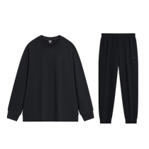 Xtep suit mens 2024 new autumn round neck two-piece suit mens casual knitted leg sports sweatshirt trousers