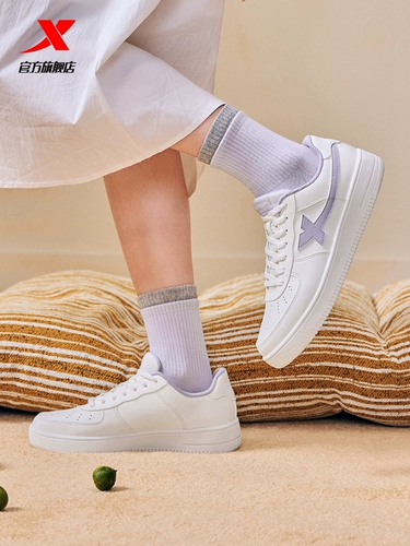 Xtep, зимняя белая обувь, повседневная обувь для влюбленных, универсальные кроссовки на платформе