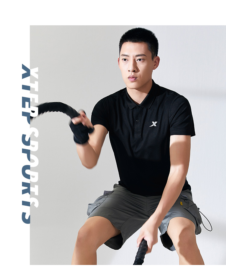 特步 男士 弹力速干Polo衫 图3