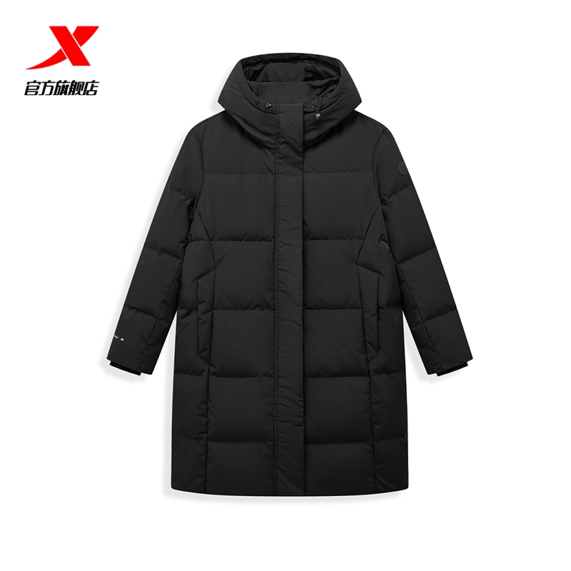Xtep Mid-Length Duck down Jacket for Women, New Winter Thickened Warm Sports Coat 976428640137