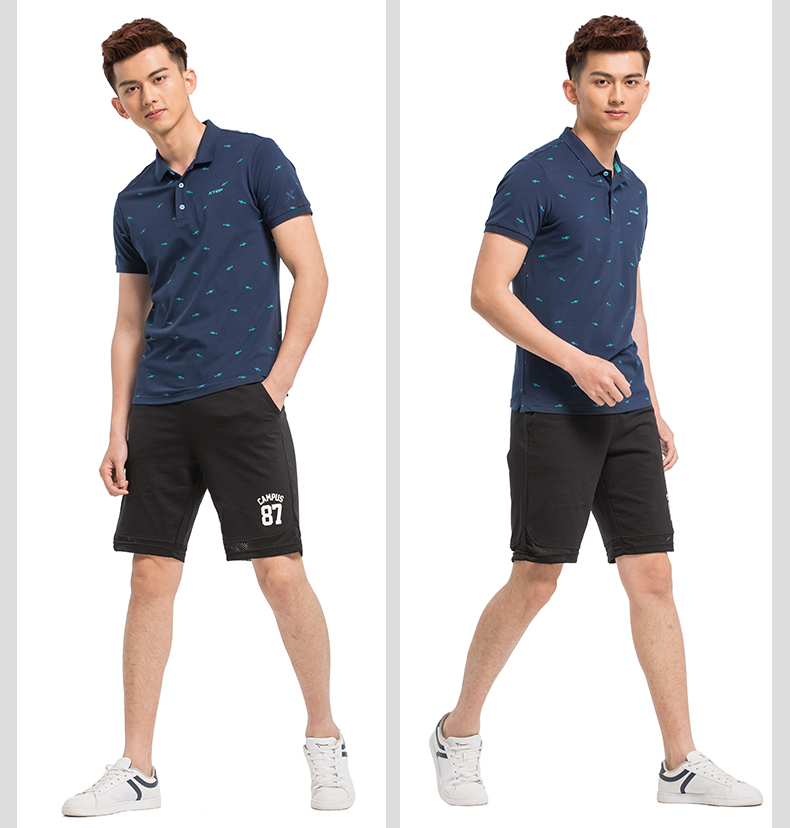 Xtep của Nam Giới Thể Thao POLO Áo Mùa Hè Ánh Sáng Thể Thao Thoáng Khí Giản Dị T-Shirt Nam Ngắn Tay Áo áo polo hồng