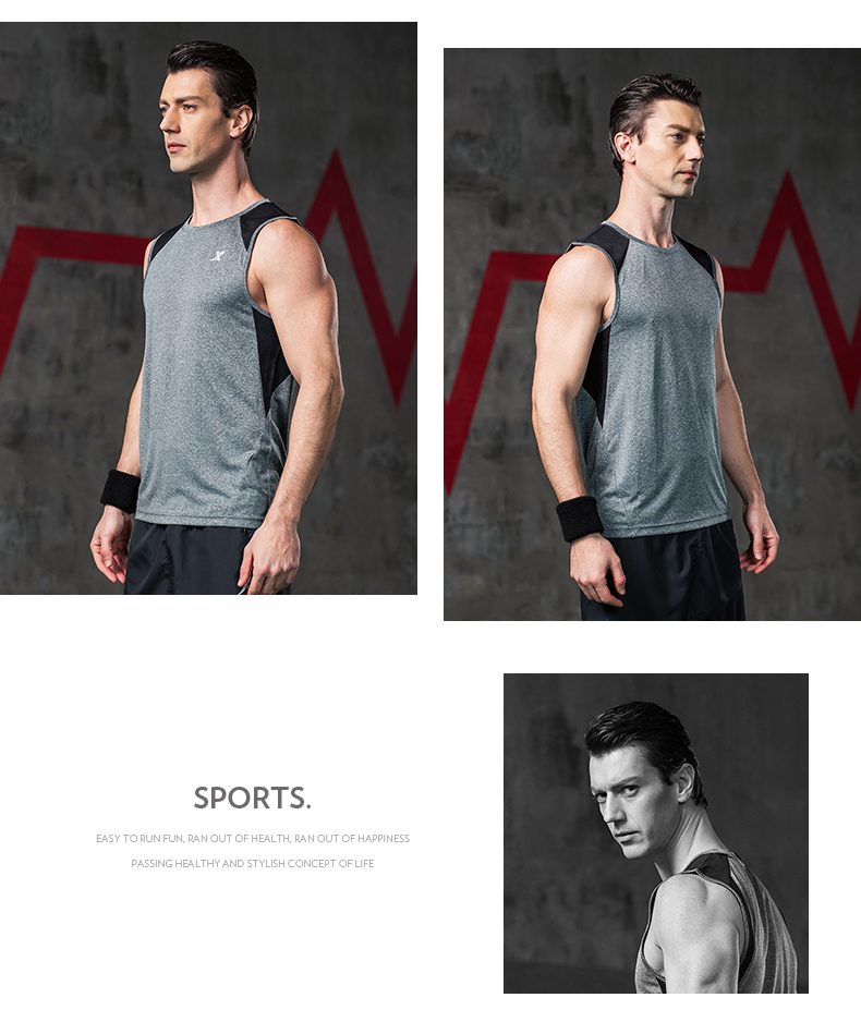 Xtep của Nam Giới Vest New Nghi Thể Thao Chuyên Nghiệp Tập Thể Dục Không Tay Vớ Vest Thời Trang Không Tay T-Shirt áo tanktop nam khoét nách sâu