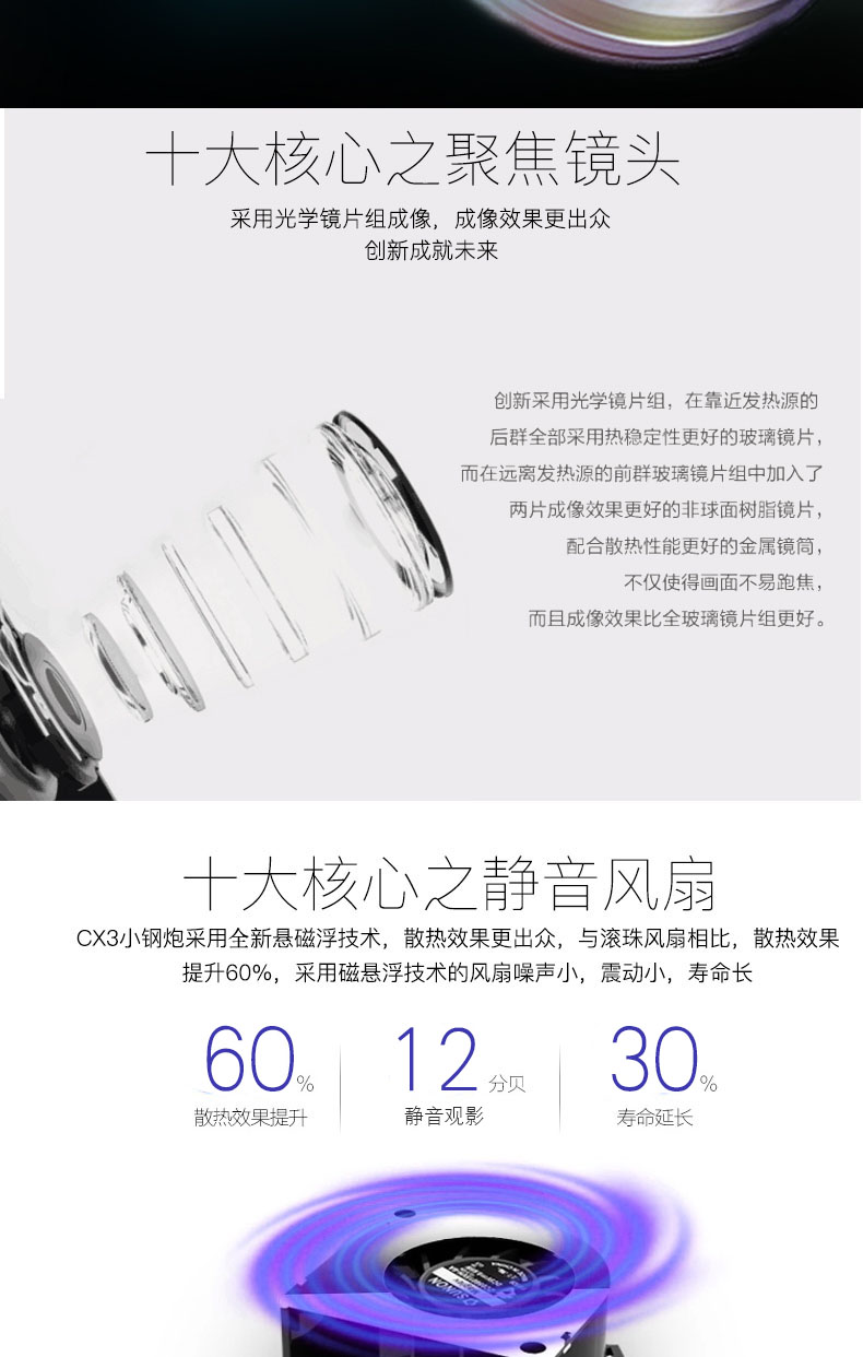 ZECO Zhige cx3 pháo thép nhỏ máy chiếu gia đình văn phòng nhỏ micro không dây WiFi thông minh 3D HD không có màn hình TV 1080P rạp hát tại nhà mini điện thoại di động với màn hình - Máy chiếu