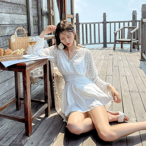 Летний купальник, лонгслив, изысканный стиль