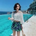 Bộ đồ bơi ba mảnh bikini nữ 2019 mới che bụng thon gọn ngực nhỏ tụ tập áo dài tay áo tắm mùa xuân nóng bỏng - Bộ đồ bơi hai mảnh đồ bơi 2 mảnh cho bé gái Bộ đồ bơi hai mảnh