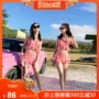 Bộ đồ tắm mùa xuân nóng bỏng dành cho nữ váy xẻ ngực nhỏ thu thập gợi cảm Hàn Quốc che bụng là đồ bơi mỏng và phẳng bảo thủ áo bơi 2 mảnh