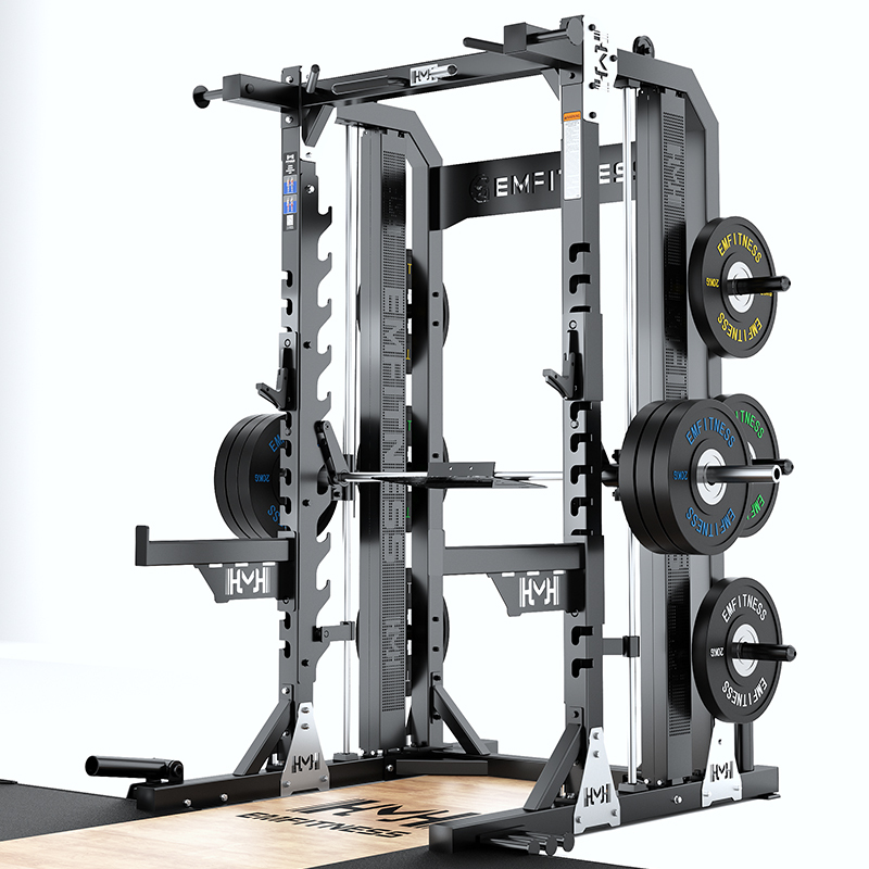 Gantry Fitness Equipment Commercial Smith Machine Squat Bench Press Rack Multi-Functional Fitness Equipment Comprehensive Training Device
