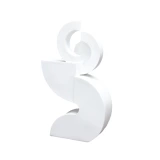 Современные простые белые геометрические украшения из смолы, модель комнаты, отдел продаж, настольные мягкие украшения для дома, поделки