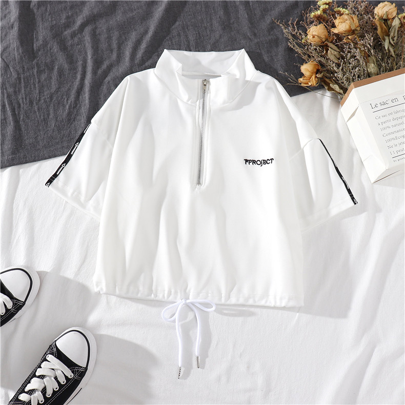 Комплект, короткая черная футболка с коротким рукавом, штаны для девушки 