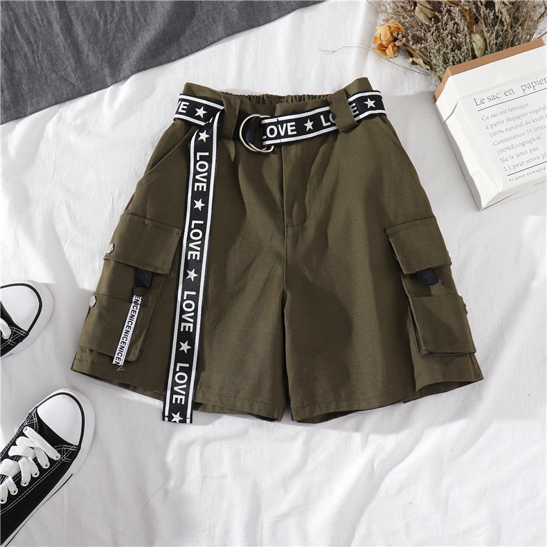 Комплект, короткая черная футболка с коротким рукавом, штаны для девушки 