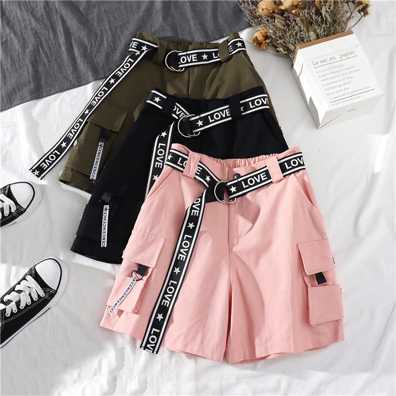 Комплект, короткая черная футболка с коротким рукавом, штаны для девушки 