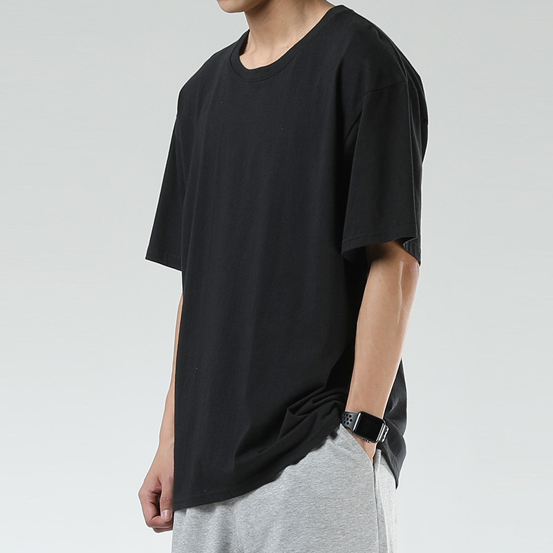 Short sleeve T-shirt male tide card trendy 2020 new pure cotton inner lap clothes men's blouses pure color white half sleeve T-shirt