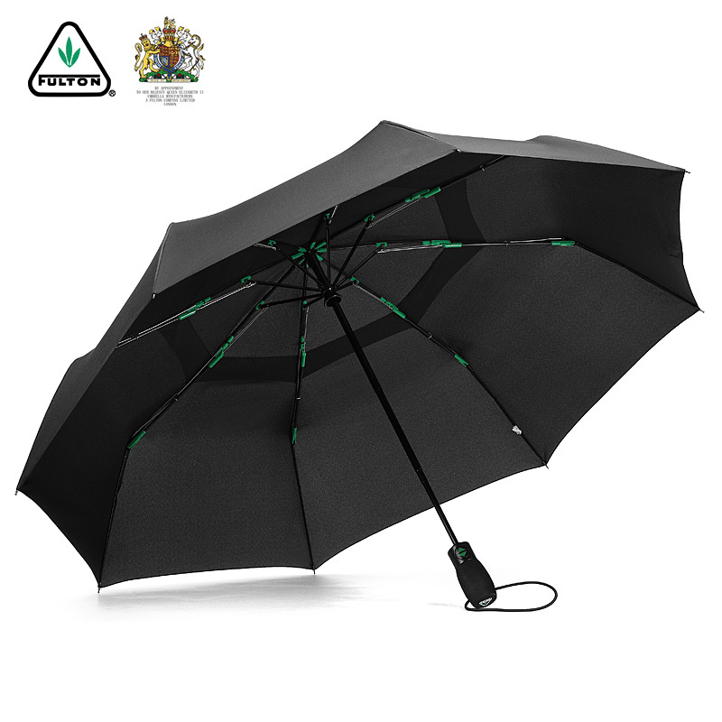 British Fulton Umbrella Men's Automatic Foldableing Rain or Shine Umbrella, Large Long Handle Fully Automatic Umbrella