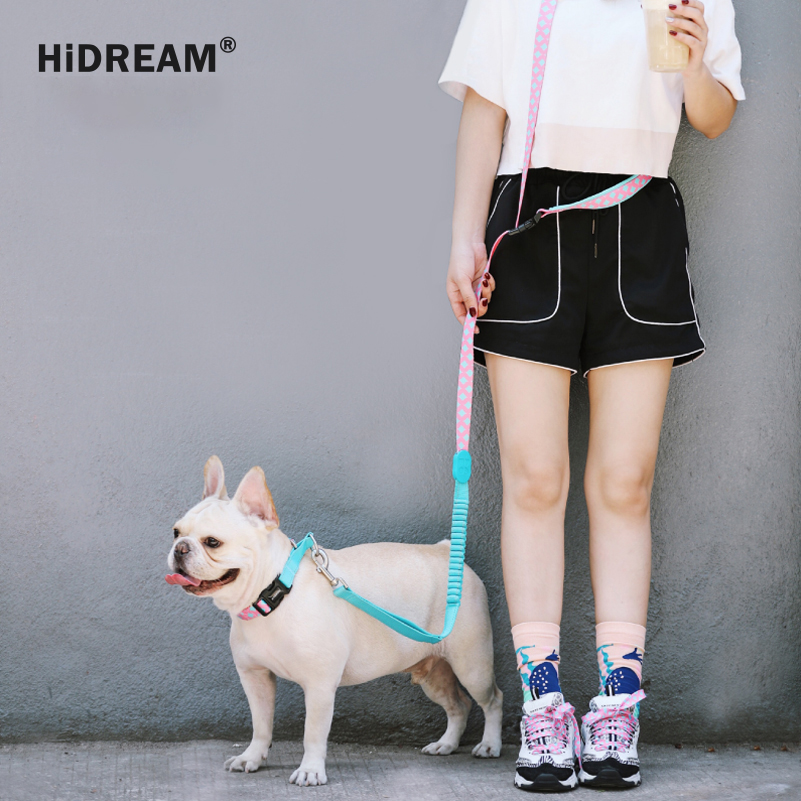 HiDAREAM pooch towing rope small dog explosion-proof pet traction with waist and slanted satchel with hands dog rope