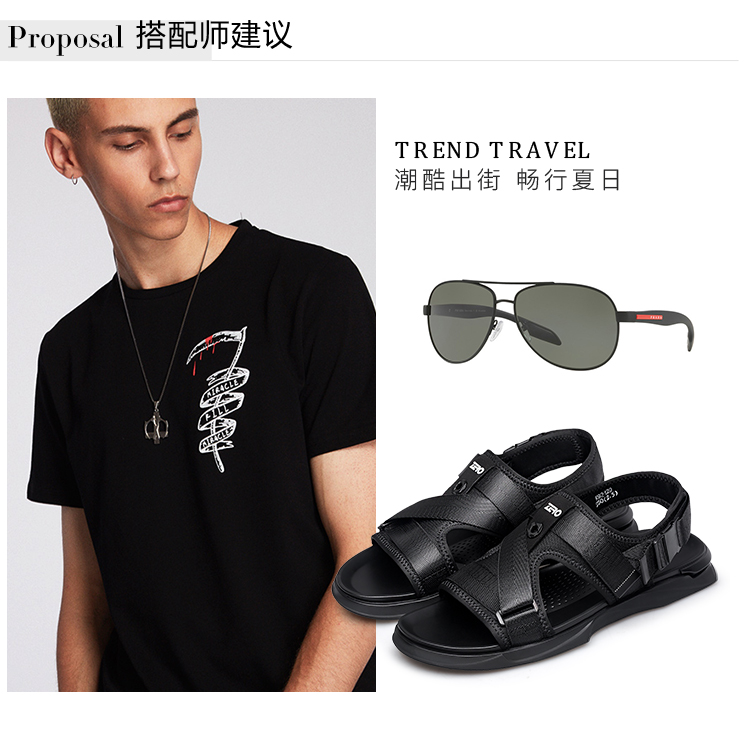 Dép zero zero độ nam 2019 hè mới giày đi biển dép nam đế mềm da đế mềm, giày sandal và dép nhẹ - Sandal dép quai hậu nam 2021