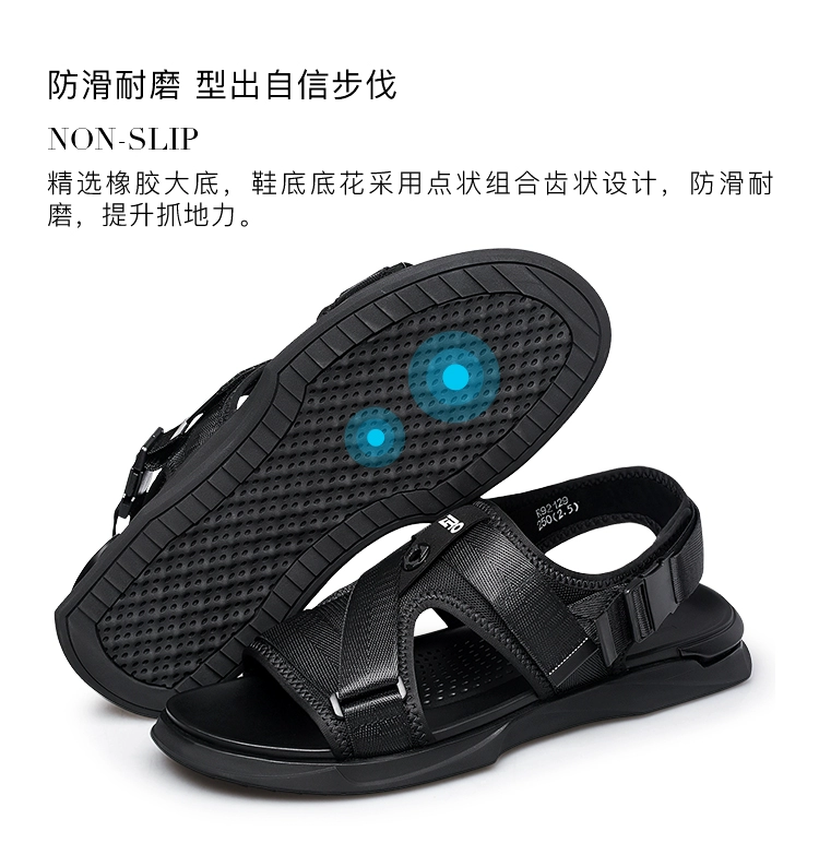 Dép zero zero độ nam 2019 hè mới giày đi biển dép nam đế mềm da đế mềm, giày sandal và dép nhẹ - Sandal