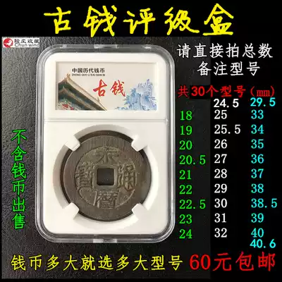 Coin collection rating currency box ancient coin copper coin Yuan Datou silver dollar commemorative currency box identification box Non-PCCB