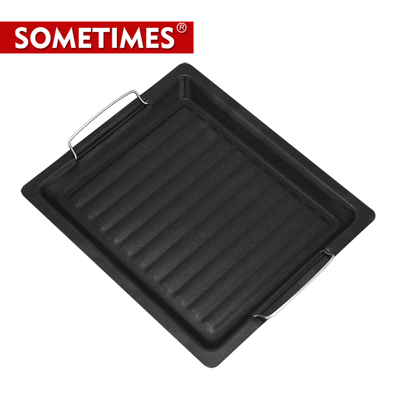 Barbecue Tools Barbecue Frying Pan Nonstick Baking Pan Charcoal Han Style Grilled Pan Barbecue Accessories-Taobao