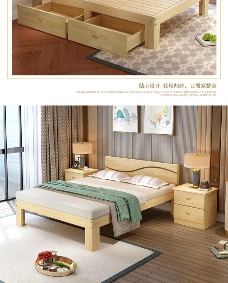1500 mới 1900 đầu giường trong nhà người lớn không thấm nước đệm thông giường gỗ giường nhà nhiệt độ một mét - Giường giường cho bé