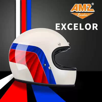 AMZ American retro full helmet male personality cool fiberglass Harley locomotive four season ladies helmet classic helmet