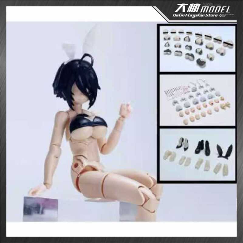 In Stock with Free Shipping Fengyu Model 1/12 Assembled Mecha Girl Face, Hair, Chest Parts, Shoes Accessory Pack